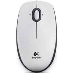 "Logitech B100 Optical Cable Mouse - Reliable Performance, Classic White Design | SKU: 5099206041288"